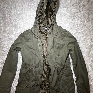 Streetwear Society Size M Olive Utility Jacket with Hood
